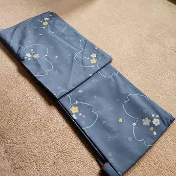 벚꽃 패턴 폴리에스테르 기모노 이중 기모노 코몬 토레이 실크?