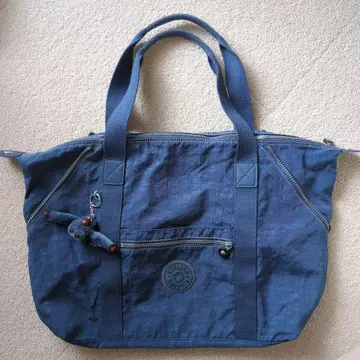 [참 포함] kipling 블루 아트 M 보스턴 백