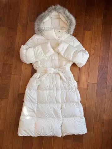 퍼 달린 롱 다운 자켓