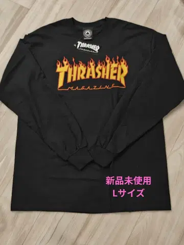THRASHER 프레임 로고 롱 슬리브 T셔츠
