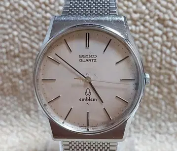 [ 작동품 ] SEIKO emblem 남성용 손목시계 쿼츠 실버 컬러