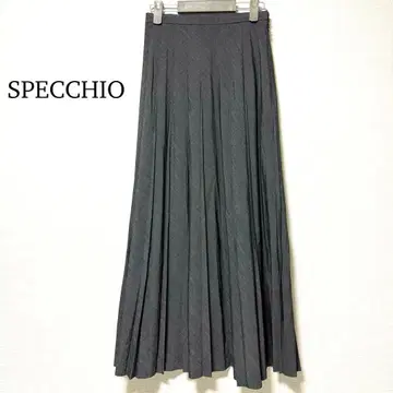 SPECCHIO 그레이 플리츠 스커트