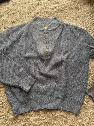 L.L.Bean 헨리넥 코튼 스웨터 니트