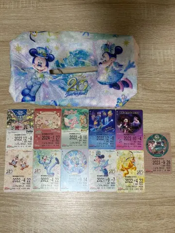 디즈니씨 20주년 티슈 케이스 & 리조트 티켓 세트