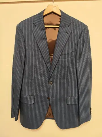 쓰리피스 수트 네이비 스트라이프