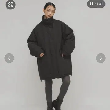 KBF 몬스터 패디드 미들 코트 블랙