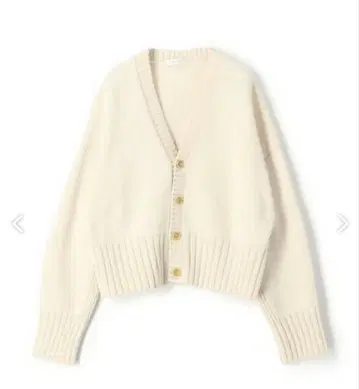 MACPHEE 라무 캐시미어 V넥 가디건 니트 화이트 아이보리