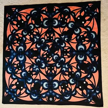 새상품급 교토 카케후다 박쥐 문양 목화 보자기 폭