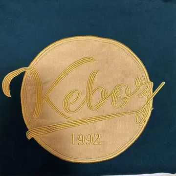 KEBOZ (케보즈) 자수 로고 백 로고 그린 후드티 M 사이즈