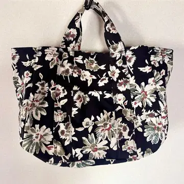 45rpm 토트백 꽃무늬 블랙