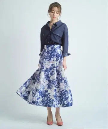 아푸와이저 리셰 러쉬 플라워 프린트 스커트 M