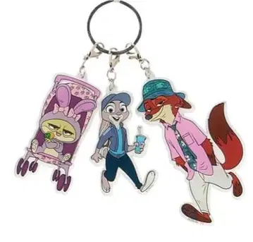 주토피아 아베일 3 아크릴 참 (닉&주디&듀크)