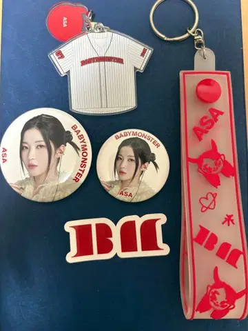 베비몬 아사 키링 & 캔 배지 세트