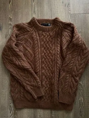 Knit Wear 브라운 케이블 니트 스웨터