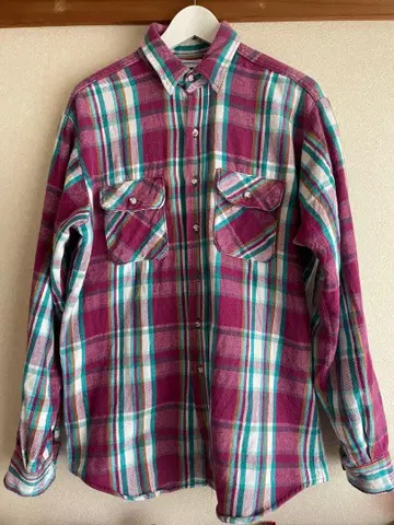 FIVE BROTHER 체크 무늬 플란넬 셔츠