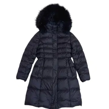 새상품급 미라인 23구 온워드 퍼 달린 다운 코트 네이비 38