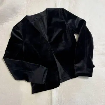 [ ANAYI ] 아나이 블랙 벨로아 노카라 자켓 36