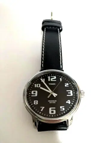 TIMEX INDIGLO 아날로그 손목시계 블랙 타이맥스