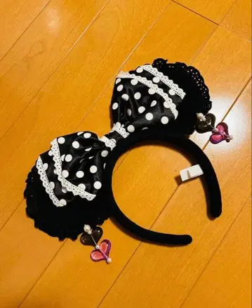 디즈니 미니 리본 귀찌 머리띠