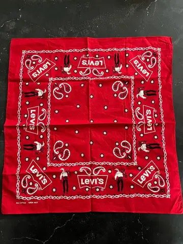 Levi's 리바이스 반다나 빈티지 돌먼 빨간색 구제 의류