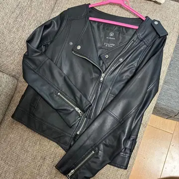 블랙 가죽 라이더 자켓 미사용