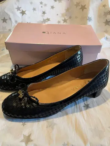 다이애나 블랙 리본 펌프스 23.5cm
