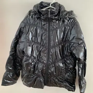 persons 블랙 다운 자켓 후드 부착