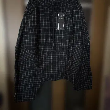 새상품 사루엘 팬츠 블랙과 화이트 체크 무늬