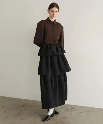 새상품급 CLANE FRILL TIERED SKIRT