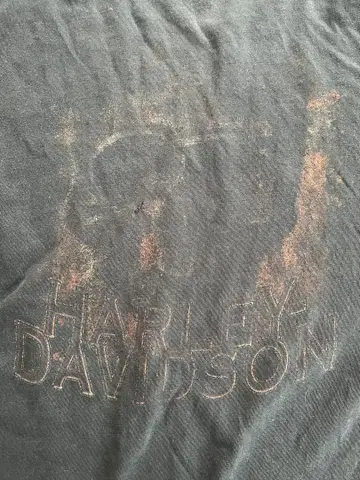 Harley Davidson 프린트 T셔츠 페이드