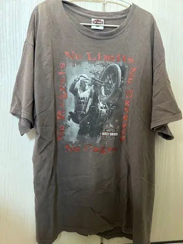 US 구제 의류 헤인즈 할리데이비슨 반팔 T셔츠 양면 프린트