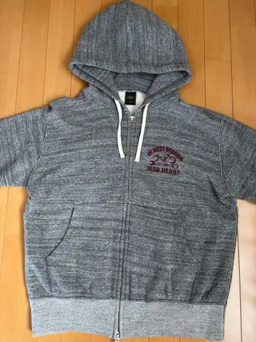 IRON HEART 집업 후드티 그레이 사이즈 M