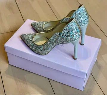 DIANA 글리터 실버 하이힐 22cm
