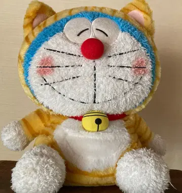 도라에몽 고양이 귀 얼룩 고양이 봉제 인형