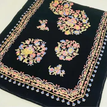 미사용품 오카쥬우 OKAJIMA 벨벳 스톨 숄