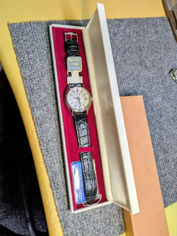 데드스탁급!! 부속품 완비! 킹 세이코 자동 와인딩 남성용!!