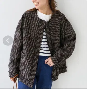 저널 스탠다드 리룸 코튼 트위드 자켓