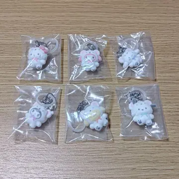 산리오 메지루시 액세서리 포근포근 스노우 총 6종 컴플리트