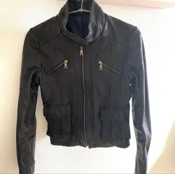 블랙 가죽 라이더 자켓 양가죽 S 사이즈