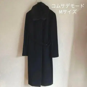 꼼사데모드 롱 코트 카라 퍼 부착