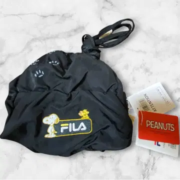 신상 FILAxPEANUTS 쿠션 미니 숄더백 스누피 블랙