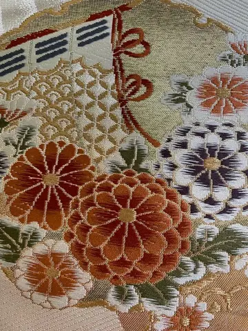 화려한 꽃무늬 후쿠로 오비