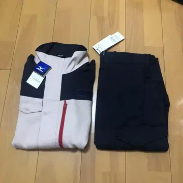 미즈노 작업복 상하의 세트 L 사이즈 네이비