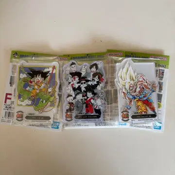 [덤 포함] 드래곤볼 40th 제일복권 아크릴 스탠드 3개 세트