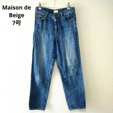 메종 드 베이지 데님 청바지 면99% 블루 7