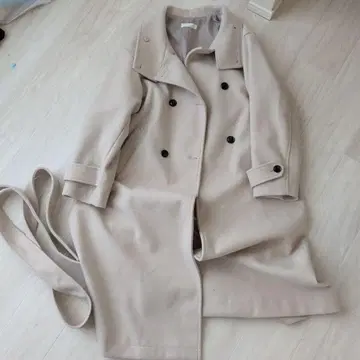 SENSE OF PLACE 스탠드 카라 롱 코트 M 클리닝 완료