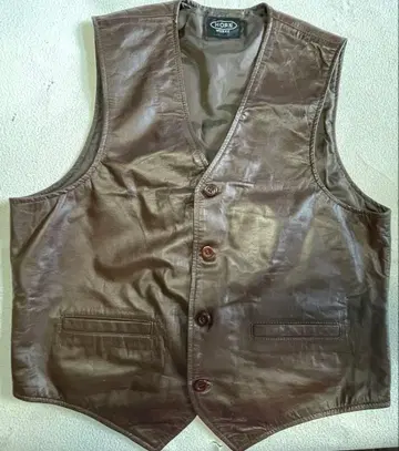 HORN WORKS 가죽 베스트 사이즈 표기 없음