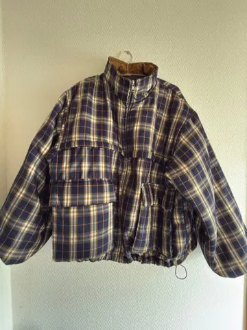 kutir 쿠티르 모듬 포켓 패딩 블루종 체크