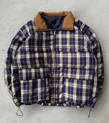 kutir 쿠티르 모듬 포켓 패딩 블루종 체크