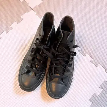 컨버스 CONVERSE 가죽 블랙 하이컷